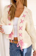Hattie Cream Knit Cardigan Image