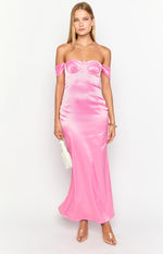 Naveah Pink Off Shoulder Maxi Dress Image