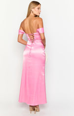 Naveah Pink Off Shoulder Maxi Dress Image