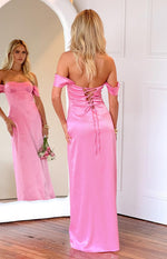 Naveah Pink Off Shoulder Maxi Dress Image