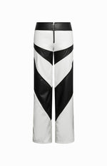 Night Rider PU White Contrast Pants Image