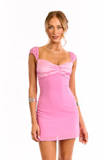Nusa Pink Cap Sleeve Mini Dress Image