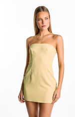 Oliva Butter Yellow Strapless Mini Dress Image