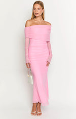 Opal Pink Long Sleeve Maxi Dress Image