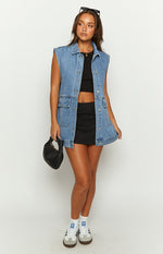 Orla Mid Wash Denim Vest Image