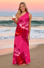 Paisleigh Pink Orchid One Shoulder Maxi Dress Image