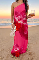 Paisleigh Pink Orchid One Shoulder Maxi Dress Image