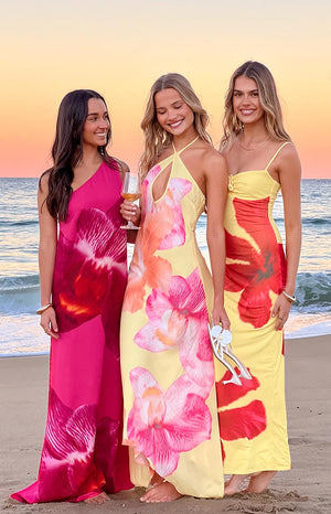 Paisleigh Pink Orchid One Shoulder Maxi Dress