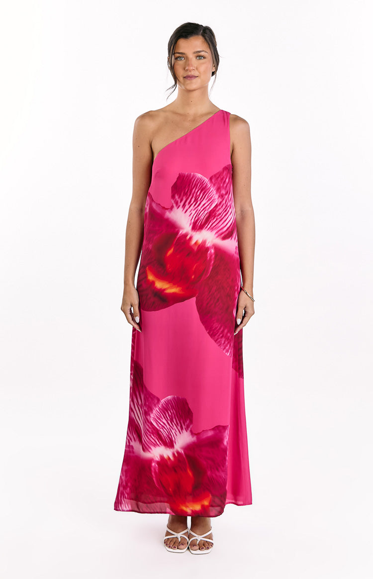 Paisleigh Pink Orchid One Shoulder Maxi Dress Image