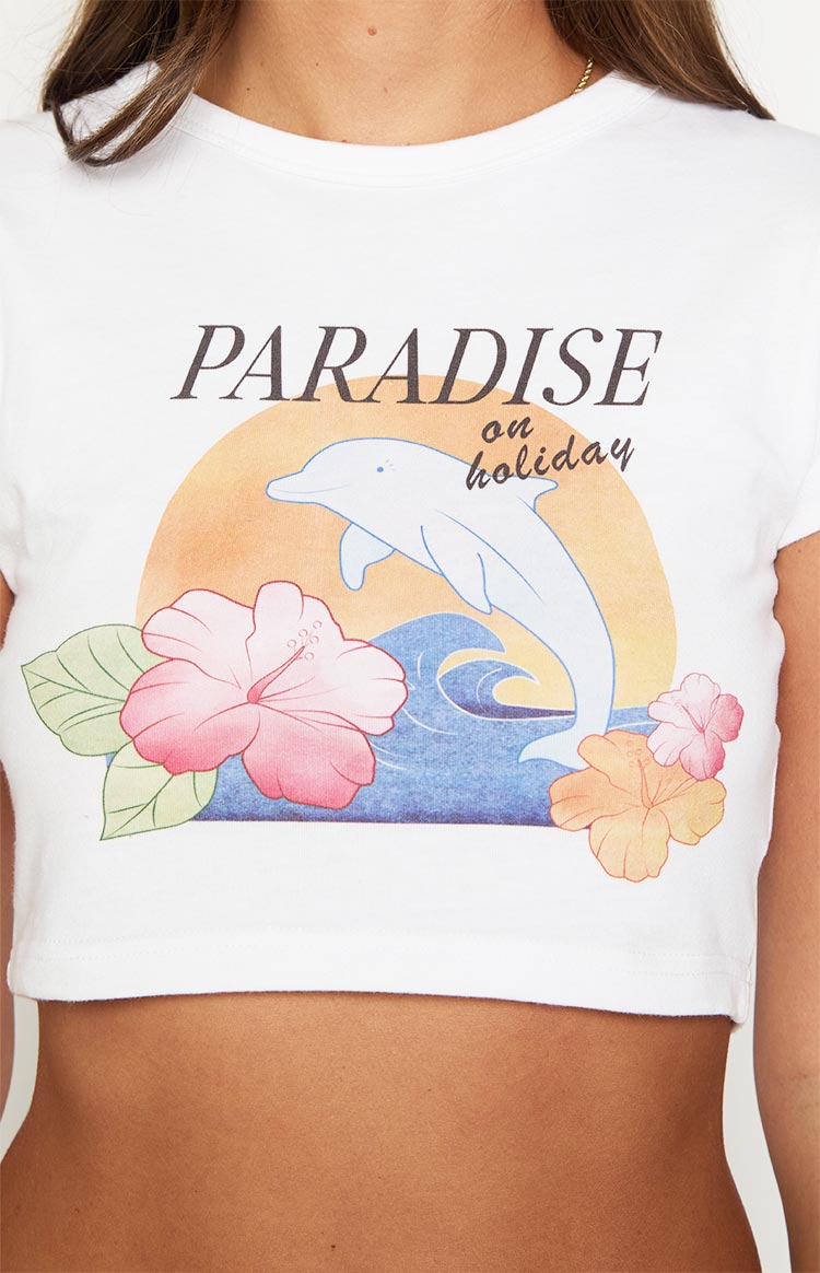 Paradise On Holiday Cropped Tee Image