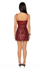 Penny Lane Red Sequin Mini Dress Image