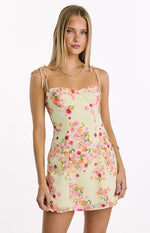 Penny Lane Yellow Bloom Mini Dress Image