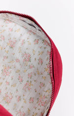 Pink Star Burgundy Backpack Image