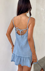 Poppet Mid Wash Denim Mini Dress Image