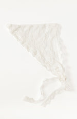 Priscille White Lace Triangle Scarf Image