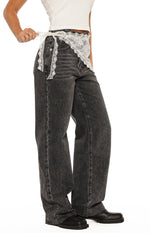 Priscille White Lace Triangle Scarf Image