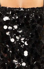 Radiant Black Sparkle Mini Dress Image