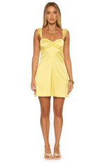 Raph Yellow Party Mini Dress Image