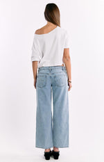 Reborn White Boxy Cropped Tee Image