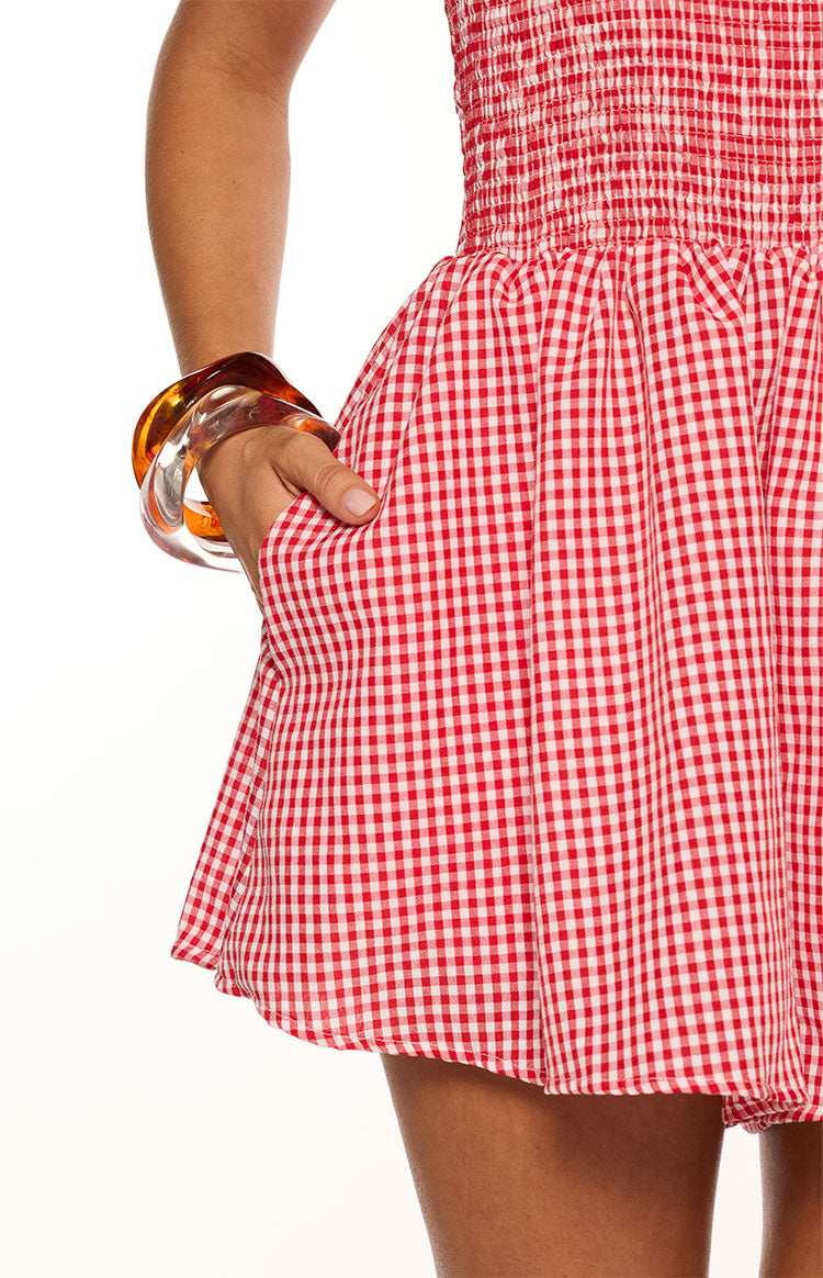 Robin Red Gingham Halter Playsuit Image
