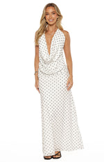 Rozie White Polka Dot Mesh Top Image