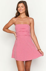 Rylan Red Gingham Mini Dress Image