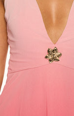 Rylie Pink Ombre Halter Mini Dress Image