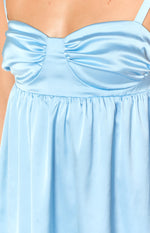 Sammie Blue Satin Mini Dress Image
