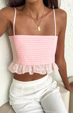 Sandi Pink Crop Top Image