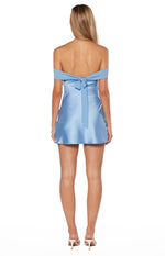Sandie Light Blue Off The Shoulder Mini Dress Image