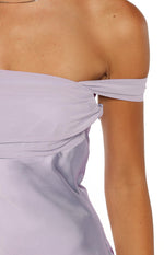 Sandie Lilac Off The Shoulder Mini Dress Image