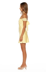 Sandie Yellow Off The Shoulder Mini Dress Image
