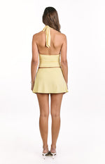Say No More Yellow Trim Halter Top Image