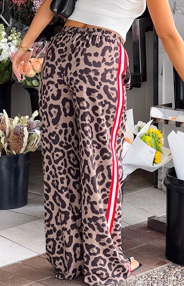 Sharly Leopard Red Racer Stripe Pants Image