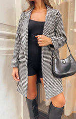 Shila Black and White Check Jacket Image