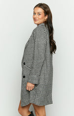 Shila Black and White Check Jacket Image
