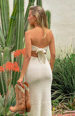 Skye Cream Knit Midi Dress Image