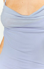 So Lovely Lilac Mesh Maxi Dress Image