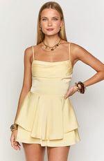 Steph Yellow Ruffle Playsuit Image