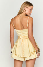 Steph Yellow Ruffle Playsuit Image