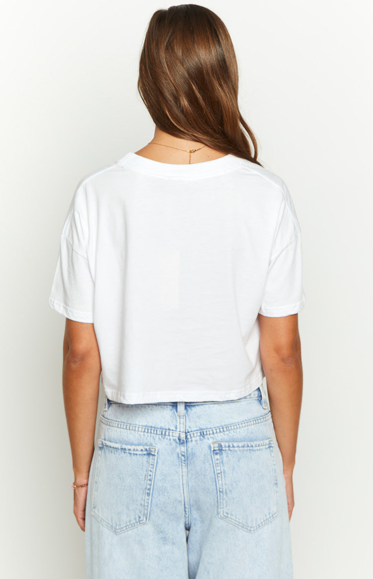 Strawberry Jewel White Cropped Tee Image