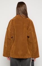 Suki Tan Suede Oversized Jacket Image