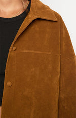 Suki Tan Suede Oversized Jacket Image
