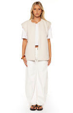 Summi Cream Teddy Fleece Vest - PRE ORDER Image