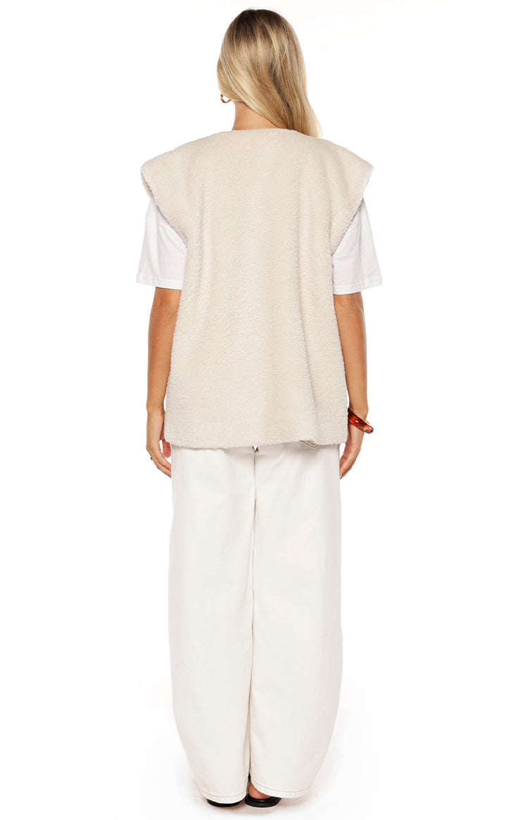 Summi Cream Teddy Fleece Vest - PRE ORDER Image