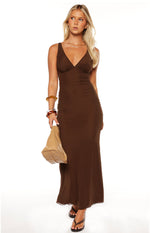 Sunflower Brown Mesh Maxi Dress - PRE ORDER Image