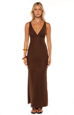 Sunflower Brown Mesh Maxi Dress - PRE ORDER Image