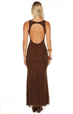 Sunflower Brown Mesh Maxi Dress - PRE ORDER Image
