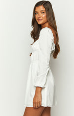 Sunnie White Long Sleeve Mini Dress Image
