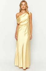 Sunshine Elegance Yellow Formal Maxi Dress Image